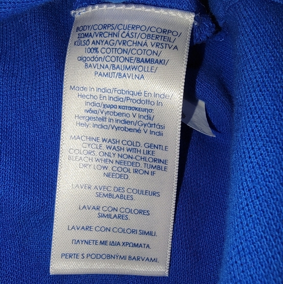 Chaps Blue and Green Pineapple Polo Shirt - Picture 5 of 10